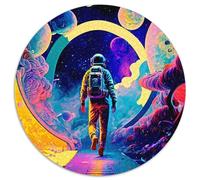 Puzzle für Erwachsene, 1000 Teile, Astronauten-Puzzle, bunt, rund, 1000 Teile, für Erwachsene, Gehirn-Herausforderung, Geschenk, pädagogische Aktivität für Teenager, 1000 Teile (67,5x67,5cm)