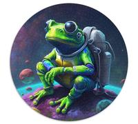 Puzzle für Erwachsene, 1000 Teile, Astronautenfrosch, Puzzles für Erwachsene, Spielzeug, Geschenk, pädagogisches, intellektuelles, entspannendes, lustiges Familienspiel, 1000 Teile (67,5x67,5cm)