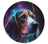 Puzzle für Erwachsene, 1000 Teile, Beagle, 1000 Teile, runde Puzzles für Erwachsene, interaktives Familienspiel, Bastelgeschenk mit farbenfrohen Kunstwerken, 1000 Teile (67,5x67,5cm)
