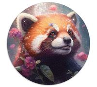 Puzzle für Erwachsene, 1000 Teile, Blumen, Roter Panda, Unmögliches Puzzle für Erwachsene, Unmögliches Lernpuzzle, Heimdekoration, Spiele und Geschenke, 1000 Teile (67,5x67,5cm)