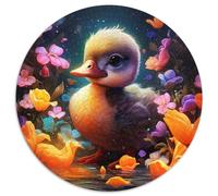 Puzzle für Erwachsene, 1000 Teile, bunte Kunstente, runde Puzzles 1000 Teile für Erwachsene, Gehirn-Herausforderungsgeschenk, pädagogische Aktivität für Teenager, 1000 Teile (67,5x67,5cm)