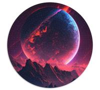 Puzzle für Erwachsene, 1000 Teile, bunte Planetenberge, runde Puzzles 1000 Teile für Erwachsene, DIY-Heimdekor-Geschenk, Denkspiel, 1000 Teile (67,5x67,5cm)