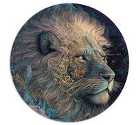 Puzzle für Erwachsene,1000 Teile,Cosmic Bloom,König der Löwen,runde Puzzles für 1000 Teile,Entspannung und Herausforderung,farbenfrohe Kunst zur Heimdekoration,ideales Geschenk für Freunde
