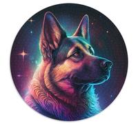 Puzzle für Erwachsene, 1000 Teile, Deutscher Schäferhund, runde Puzzles, Familienaktivitätsspiel für Teenager, DIY-Heimdekoration, Denksportaufgabe, Geschenk, 1000 Teile (67,5x67,5cm)