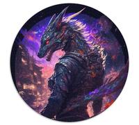 Puzzle für Erwachsene, 1000 Teile, Drachen, rund, Karton, DIY-Dekoration, anspruchsvolles Denkspiel, Weihnachtsgeschenke, 1000 Teile (67,5x67,5cm)