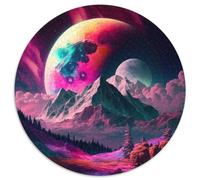 Puzzle für Erwachsene, 1000 Teile, Drei Füchse, rund, Karton, DIY-Dekoration, Gehirn-Herausforderung, Weihnachtsgeschenke, 1000 Teile (67,5x67,5cm)