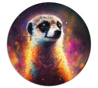 Puzzle für Erwachsene, 1000 Teile, Fantasie-Erdmännchen, rund, Papppuzzle, ein ideales Geschenk für Weihnachten oder Geburtstage, 1000 Teile (67,5x67,5cm)