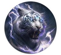 Puzzle für Erwachsene, 1000 Teile, Fantasie-Tiger, rund, Kartonpuzzle, ein ideales Geschenk für Weihnachten oder Geburtstage, 1000 Teile (67,5x67,5cm)