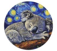 Puzzle für Erwachsene, 1000 Teile, Faultier-Nachthimmel, rund, Puzzle 1000 Teile für Erwachsene, DIY-Geschenk zur Heimdekoration, Denkspiel, 1000 Teile (67,5x67,5cm)