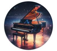 Puzzle für Erwachsene, 1000 Teile, Galaxie-Klavier, rund, Karton-Puzzle, DIY-Dekoration, anspruchsvolles Denkvermögen, Weihnachtsgeschenke, 1000 Teile (67,5x67,5cm)