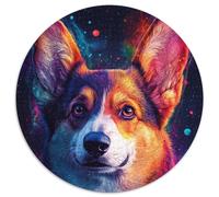 Puzzle für Erwachsene, 1000 Teile, Galaxy Corgi, 1000 Teile, runde Puzzles für Erwachsene, interaktives Familienspiel, Bastelgeschenk mit farbenfrohen Kunstwerken, 1000 Teile (67,5x67,5cm)