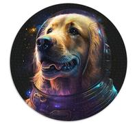 Puzzle für Erwachsene, 1000 Teile, Golden Retriever, rund, Papppuzzle, ein ideales Geschenk für Weihnachten oder Geburtstage, 1000 Teile (67,5x67,5cm)