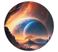 Puzzle für Erwachsene, 1000 Teile, Gott, Baum, Planet, Kosmos, 1000 Teile, rundes Puzzle, Geschenke, Spaß bei Aktivitäten zu Hause, Geburtstagsgeschenk, Reisegeschenke, 1000 Teile (67,5x67,5cm)