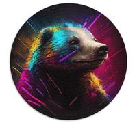 Puzzle für Erwachsene,1000 Teile,Honigdachs,1000-teiliges rundes Puzzle für Erwachsene,interaktives Familienspiel,Heimdekoration zum Selbermachen,Denksportaufgabe als Geschenk,1000 Teile (67,5x67,5cm)
