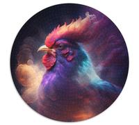 Puzzle für Erwachsene, 1000 Teile, Hühnernebel, runde Papppuzzles, bunt, lustig, herausfordernd und knifflig, 1000 Teile (67,5x67,5cm)
