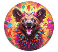 Puzzle für Erwachsene, 1000 Teile, Hyänen-Puzzle, runde Puzzles 1000 Teile für Erwachsene, Gehirn-Herausforderungsgeschenk, pädagogische Aktivität für Teenager, 1000 Teile (67,5x67,5cm)