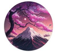 Puzzle für Erwachsene, 1000 Teile, japanische Kirschblüten, 1000 Teile, rundes Puzzle, Geschenke, Spaß bei Aktivitäten zu Hause, Geburtstagsgeschenk, Reisegeschenke, 1000 Teile (67,5x67,5cm)
