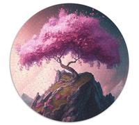 Puzzle für Erwachsene, 1000 Teile, japanische Kirschblüten, runde Puzzles 1000 Teile für Erwachsene, Gehirn-Herausforderungsgeschenk, pädagogische Aktivität für Teenager, 1000 Teile (67,5x67,5cm)
