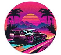 Puzzle für Erwachsene, 1000 Teile, Neon-Retro-Auto, unmögliche Puzzles für Erwachsene, unmögliche pädagogische Heimdekoration, Spiele und Geschenke, 1000 Teile (67,5x67,5cm)