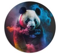 Puzzle für Erwachsene, 1000 Teile, Panda, rund, Kartonpuzzle, ein ideales Geschenk für Weihnachten oder Geburtstage, 1000 Teile (67,5x67,5cm)