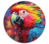 Puzzle für Erwachsene, 1000 Teile, Papagei, runde Puzzles, 1000 Teile für Erwachsene, Gehirn-Herausforderungsgeschenk, pädagogische Aktivität für Teenager, 1000 Teile (67,5x67,5cm)