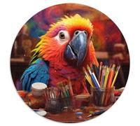 Puzzle für Erwachsene, 1000 Teile, Papagei, runde Puzzles für 1000 Teile, Entspannung und Herausforderung, farbenfrohe Kunst zur Heimdekoration, ideales Geschenk für Freunde, 1000 Teile (67,5x67,5cm)