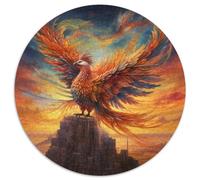 Puzzle für Erwachsene,1000 Teile,Phoenix,1000-teiliges rundes Puzzle für Erwachsene,interaktives Familienspiel,Heimdekoration zum Selbermachen,Denksportaufgabe als Geschenk,1000 Teile (67,5x67,5cm)