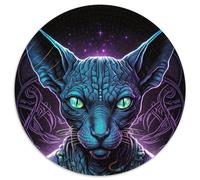 Puzzle für Erwachsene,1000 Teile,schöne Dschungelkatze,1000-teiliges rundes Puzzle für Erwachsene,interaktives Familienspiel,Heimdekoration zum Selbermachen,Denksportaufgabe,Geschenk,(67,5x67,5cm)
