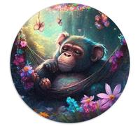 Puzzle für Erwachsene, 1000 Teile, schöner Affe, unmögliches Puzzle für Erwachsene, unmögliche pädagogische Heimdekoration, Spiele und Geschenke, 1000 Teile (67,5x67,5cm)