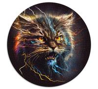 Puzzle für Erwachsene, 1000 Teile, Spirited Cougar, runde Puzzles, Familienaktivitätsspiel für Teenager, DIY-Heimdekoration, Denksportaufgabe, Geschenk, 1000 Teile (67,5x67,5cm)