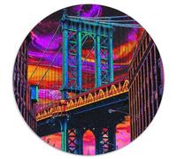 Puzzle für Erwachsene, 1000 Teile, Traumlandschaft, runde Puzzles zum Entspannen und Herausfordern, farbenfrohe Kunst zur Heimdekoration, ideales Geschenk für Freunde, 1000 Teile (67,5x67,5cm)
