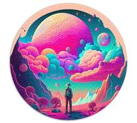 Puzzle für Erwachsene, 1000 Teile, Universum, Planet, 1000 Teile, runde Puzzles für Erwachsene, interaktives Familienspiel, Bastelgeschenk mit farbenfrohen Kunstwerken, 1000 Teile (67,5x67,5cm)