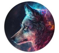 Puzzle für Erwachsene, 1000 Teile, Wolfsnebel, runde Puzzles 1000 Teile für Erwachsene, Gehirn-Herausforderungsgeschenk, pädagogische Aktivität für Teenager, 1000 Teile (67,5x67,5cm)