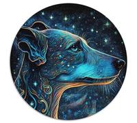 Puzzle für Erwachsene, 1000 Teile, wunderschöne Whippet-Rundpuzzles zum Entspannen und Herausfordern, farbenfrohe Kunst zur Heimdekoration, ideales Geschenk für Freunde, 1000 Teile (67,5x67,5cm)