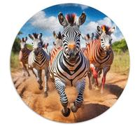 Puzzle für Erwachsene, 1000 Teile, Zebra, rund, Kartonpuzzle, ein ideales Geschenk für Weihnachten oder Geburtstage, 1000 Teile (67,5x67,5cm)