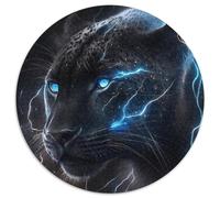Puzzle für Erwachsene, 1000-teiliges Fantasy-Leoparden-Puzzle, rund, aus Pappe, für Erwachsene, perfekt für Teenager und Familienspaß, ideales Geschenk zum Geburtstag, 1000 Teile (67,5x67,5cm)