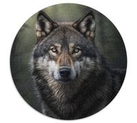 Puzzle für Erwachsene, 1000-teiliges Fantasy-Wolf-Puzzle, rund, aus Pappe, perfekt für Teenager und Familienspaß, ideales Geschenk zum Geburtstag, 1000 Teile (67,5x67,5cm)