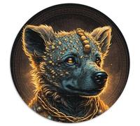 Puzzle für Erwachsene, 1000-teiliges Hyänen-Puzzle, 1000-teiliges rundes Puzzle für Erwachsene, DIY-Kunstdekor, perfektes Geburtstagsgeschenk, 1000 Teile (67,5x67,5cm)