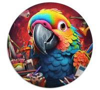 Puzzle für Erwachsene, 1000-teiliges Papagei-Puzzle, 1000-teiliges rundes Puzzle, Geschenke, Spaß bei Aktivitäten zu Hause, Geburtstagsgeschenk, Reisegeschenke, 1000 Teile (67,5x67,5cm)