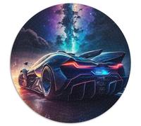 Puzzle für Erwachsene 1000, Weltraum-Sportwagen, 1000 Teile, runde Puzzles für Erwachsene, Gehirn-Herausforderung, perfektes Geschenk für Teenager und Heimdekoration, 1000 Teile (67,5x67,5cm)
