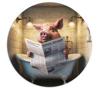 Puzzle für Erwachsene mit 1000 Teilen, Schwein liest Zeitung, Papppuzzle, ideal als Dekoration für Zuhause und Büro, perfektes Geschenk zum Geburtstag, 1000 Teile (67,5x67,5cm)