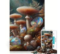 Puzzle Funghi e Cristalli per Ragazzi 1000 Pezzi Stimola la Memoria Rilassante Divertente Assemblaggio Motivo (38x26cm)