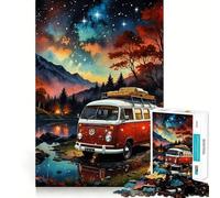 Puzzle "Furgone sulla spiaggia" da 1000 pezzi Divertimento con la memoria,taglio di qualità professionale,regalo pensato per stimolare la mente (38x26cm)