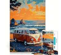 Puzzle "Furgone sulla spiaggia" da 1000 pezzi per ragazzi,divertente gioco di memoria,facile da completare,rilassante attività di gruppo al chiuso (38x52cm)