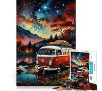 Puzzle "Furgone sulla spiaggia" da 1000 pezzi per ragazzi,gioco stimolante per la mente,montaggio sicuro e stabile,divertimento assicurato per tutta la famiglia (50x75cm)
