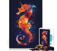 Puzzle galattico a forma di cavalluccio marino per adulti, 1000 pezzi, gioco di logica, svago, taglio perfetto, regalo creativo (38x26cm)