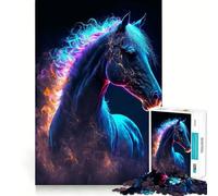 Puzzle galattico con animali,cavallo e galassia,1000 pezzi,gioco creativo per sviluppare le capacità cognitive,componenti robusti e facili da tagliare,ideale per i viaggi,gioco per allenare,regalo
