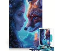 Puzzle galattico mistico con animali per adulti, 1000 pezzi, gioco per la concentrazione e il relax, bordi netti, Babbo Natale, scegli il tuo desiderio (50x75cm)