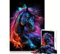 Puzzle galattico Space Horse da 1000 pezzi per adulti e ragazzi, gioco di abilità rilassante e divertente, con bordi precisi, ideale come regalo per le festività (50x75cm)