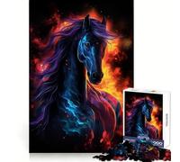 Puzzle galattico Space Horse da 1000 pezzi per ragazzi, stimola la memoria, facile da giocare, con bordi puliti, sorpresa di Natale (38x26cm)